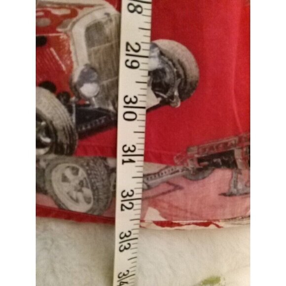 Redhead Shirt Men's Size 3XL Red Button Up Classic Car American Flag - Picture 11 of 13